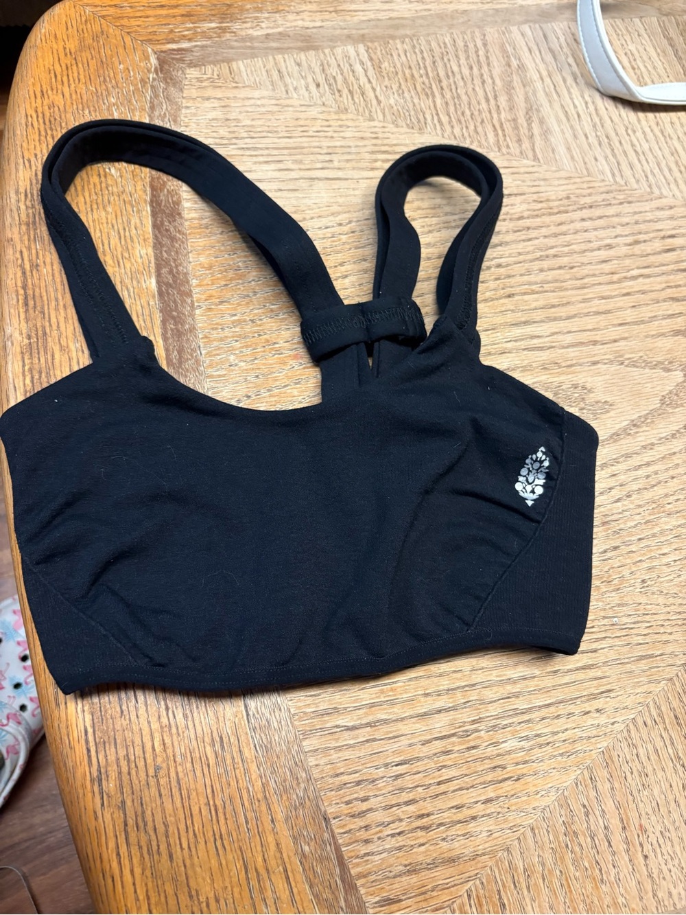 Free People Black Racerback sports bra